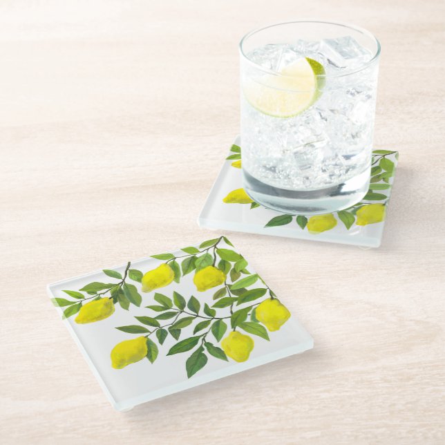 Lemon Glasuntersetzer (Schrägansicht)