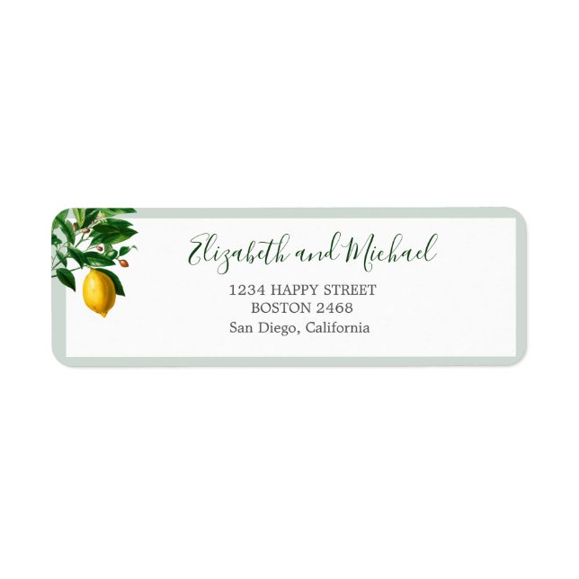 Lemon Green Elegant Moderne schicke Hochzeit (Vorne)