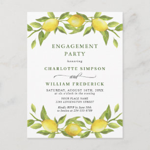 Lemon Green ENGAGEMENT PARTI Invitation