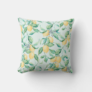 Lemon Green Watercolor: Nahtlose Romantik Kissen