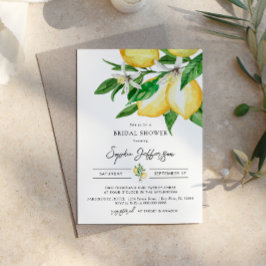 Lemon Greenery Bridal Dusche Einladung