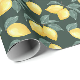 Lemon Greenery Gift Wrap Wrapping Paper Geschenkpapier