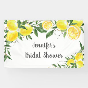 Lemon Greenery Gold Brautparty Banner