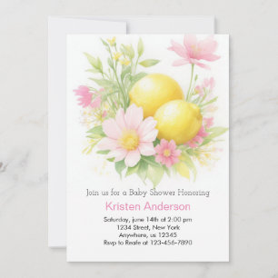 Lemon Grove Adventure erwartet Girl Baby Shower Einladung