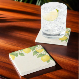 Lemon Grove Aquarell  Steinuntersetzer