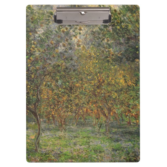 Lemon Grove in Bordighera von Claude Monet Klemmbrett (Vorderseite)