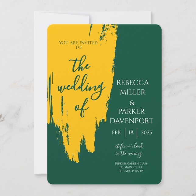 Lemon Grove Romance Einladung zur Hochzeit (Vorderseite)