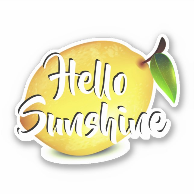 Lemon, Hallo Sunshine Aufkleber (Vorderseite)