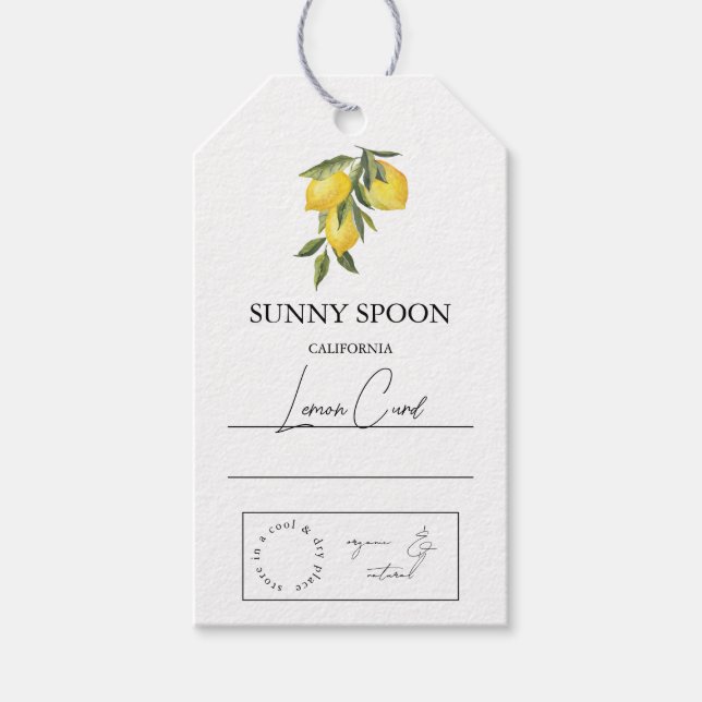 Lemon Hang Tag Geschenkanhänger (Vorderseite)