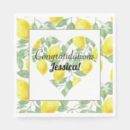 Lemon Heart Main Squeeze Theme Brautparty Serviette