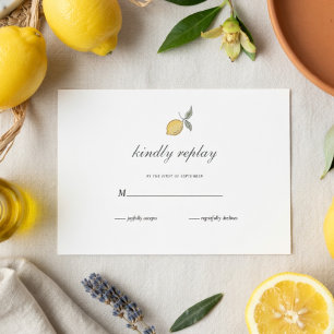 Lemon Hochzeit RSVP Karte Italienische Amalfi-Kü