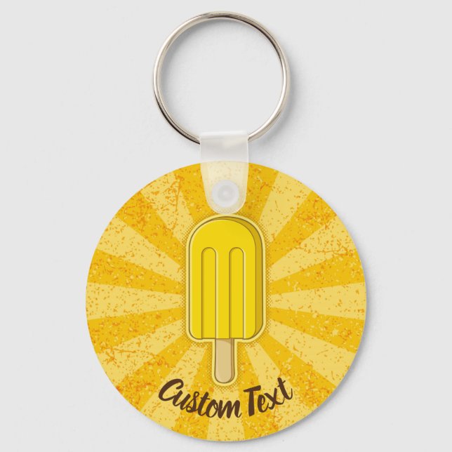 Lemon Ice Cream Stick Schlüsselanhänger (Vorderseite)