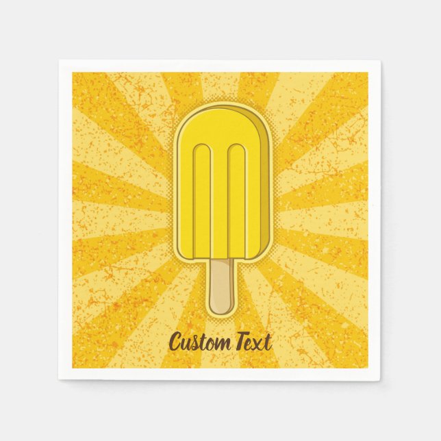 Lemon Ice Cream Stick Serviette (Vorderseite)