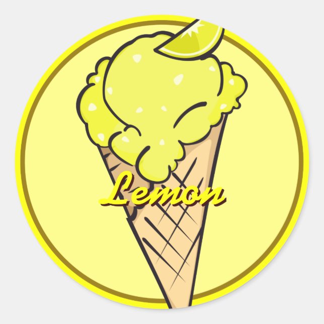 Lemon Icecream Sticker (Vorderseite)