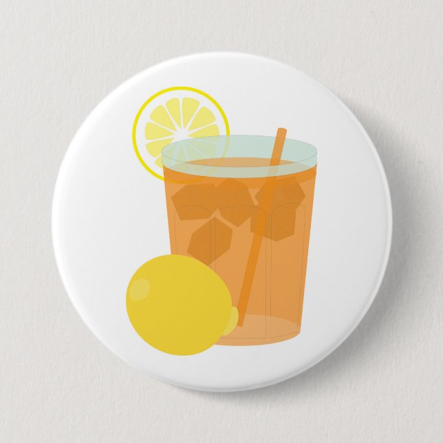 Lemon Iced Tea Button (Vorderseite)