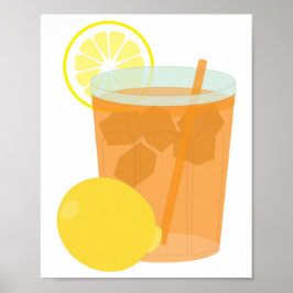 Lemon Iced Tea Poster