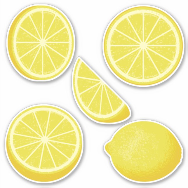 Lemon Icon Set Stickers Aufkleber (Vorderseite)