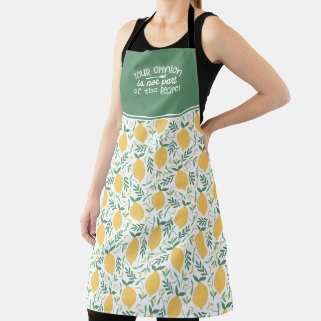 Lemon Ihre Meinung ist nicht Teil der Rezept-Schür Schürze (InSitu)