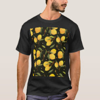 Lemon Illustration: Handgemalt Nahtloses Muster.