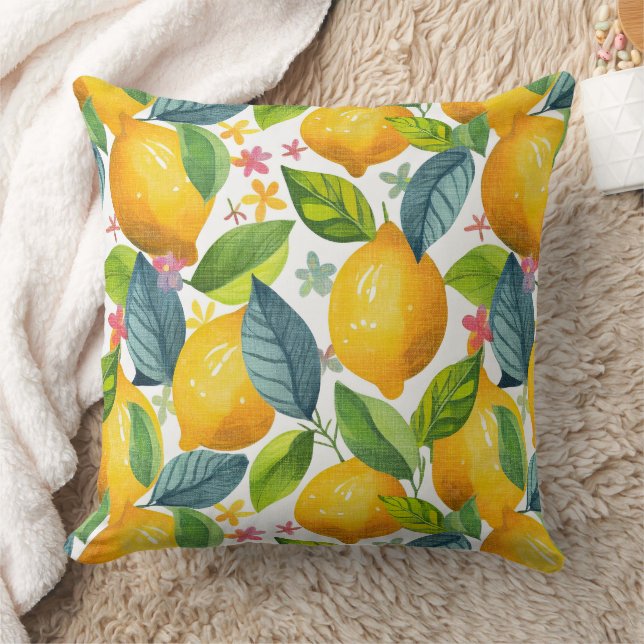 lemon in yellow pattern kissen (Decke)