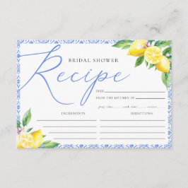 Lemon Italian Positano Blue Brautparty Rezept Begleitkarte