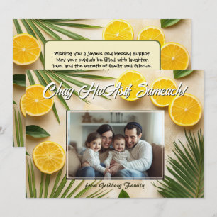 Lemon Joy Sukkot Greeting Card Einladung