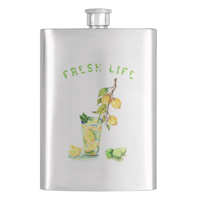 Lemon Juice Cool Drink Flasche Frische Pasta mache Flachmann (Vorderseite)