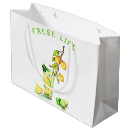 Lemon Juice Cool Drink Lemonade Geschenktasche Große Geschenktüte