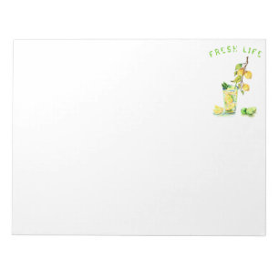 Lemon Juice Cool Drink Lemonade Notepad Notizblock