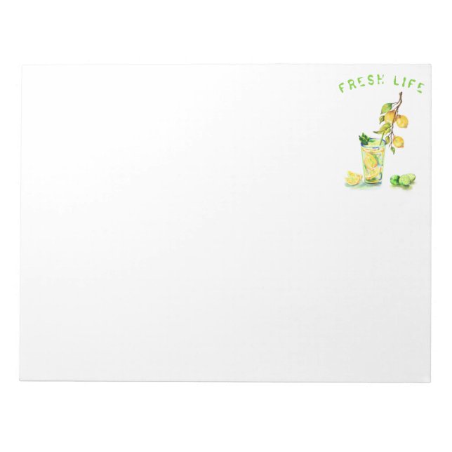 Lemon Juice Cool Drink Lemonade Notepad Notizblock (Vorderseite)