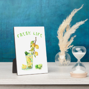 Lemon Juice Cool Drink Lemonade Summer Plaque Fotoplatte