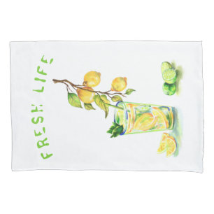 Lemon Juice Drink Lemonade Summer Pillow Case Kissenbezug