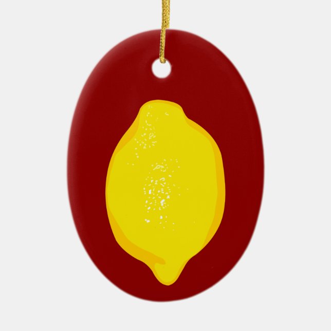 Lemon Keramik Ornament (Vorne)