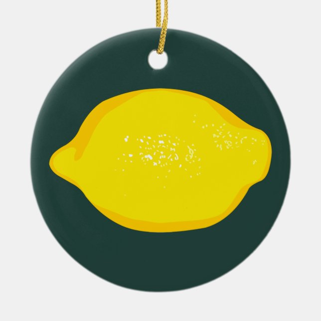 Lemon Keramik Ornament (Vorne)