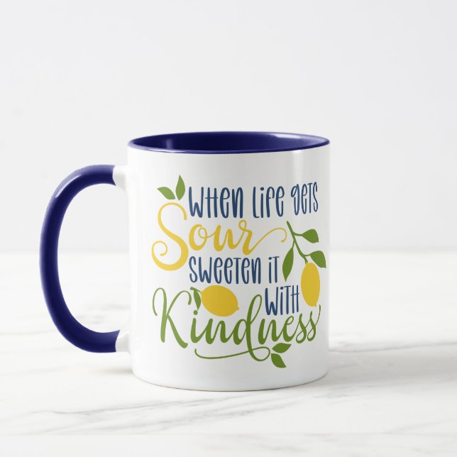 Lemon Kindness Quote Tasse (Links)
