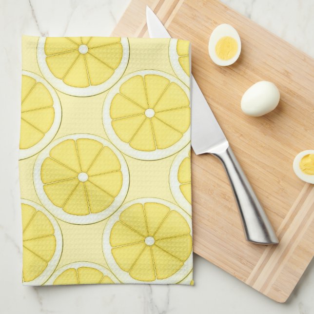 Lemon Kitchen Design Handtuch (Viertel Falte)