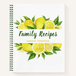 Lemon Kochbuch Organisieren Lieblingsfamilienrezep Notizbuch