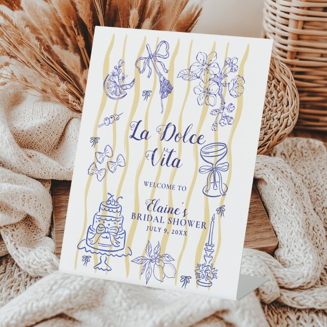 Lemon La Dolce Vita Bridal Shower Welcome Sockelschild (Von Creator hochgeladen)