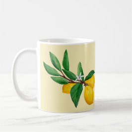 Lemon Leaf Watercolor Design | Citrus Yellow Kaffeetasse