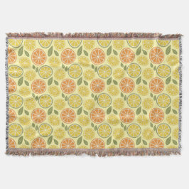 Lemon leaves white yellow Pattern  Decke