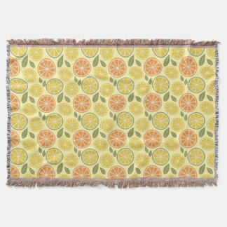 Lemon leaves white yellow Pattern  Decke