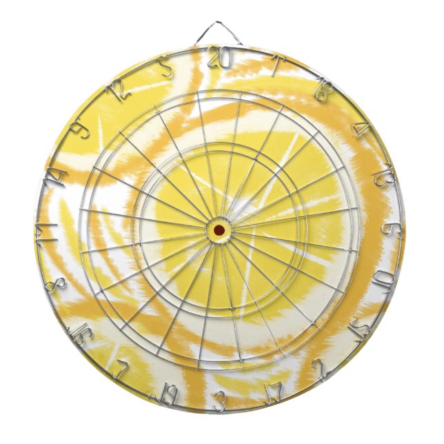 Lemon Lemonade Swirl Gefärbte Krawatte Muster Dartscheibe (vorne)