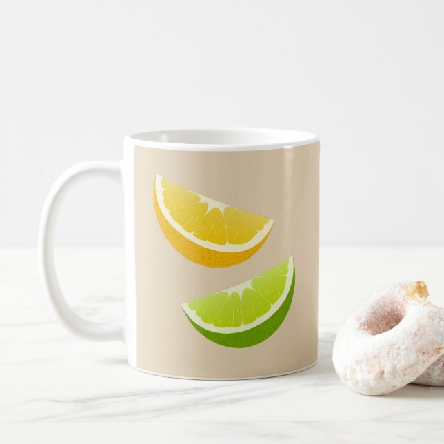 Lemon & Lime Citrus Coffee Mug Gift Kaffeetasse (Mit Donut)