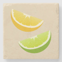 Lemon & Lime Citrus Stone Coaster Steinuntersetzer