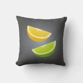 Lemon & Lime Throw Pillow – Modern Citrus Accent Kissen