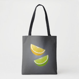 Lemon & Lime Tote Bag – Modern Citrus Design Tasche