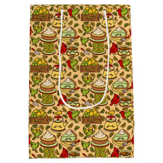Lemon & Lime Twitter-Muster Mittlere Geschenktüte