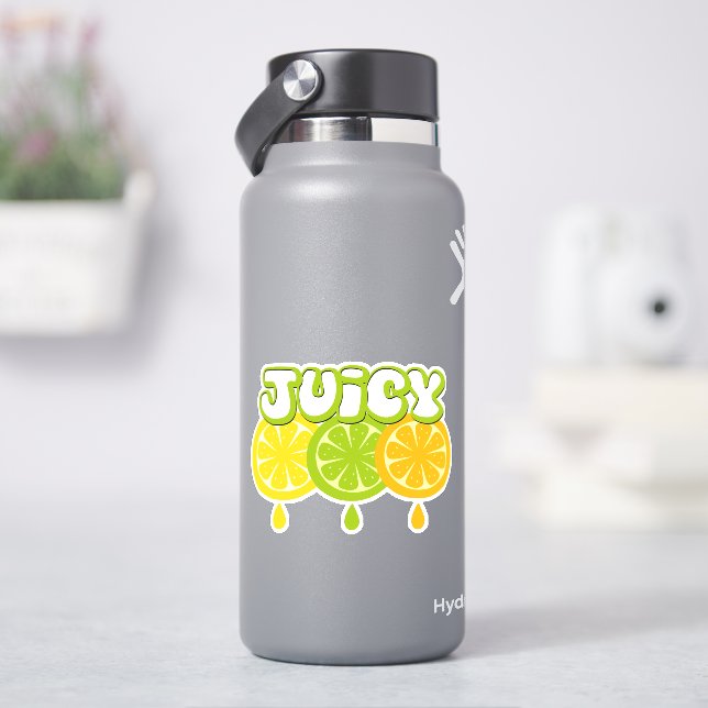 Lemon Limon Orange Frucht Vinyl Sticker (HydroFlask)