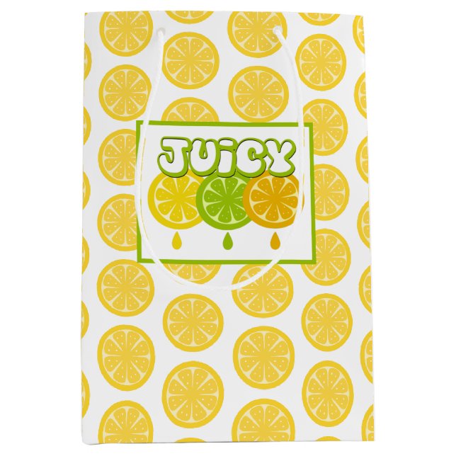 Lemon Limon Orange Fruchtgiftbeutel Mittlere Geschenktüte (Vorderseite)