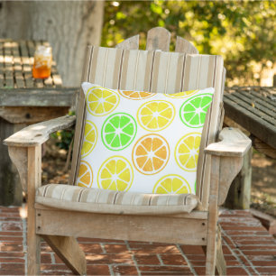 Lemon Limon Orange Slices Pattern Kissen